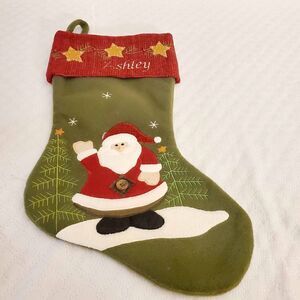 "Ashley " Embroidered Santa Christmas Stocking